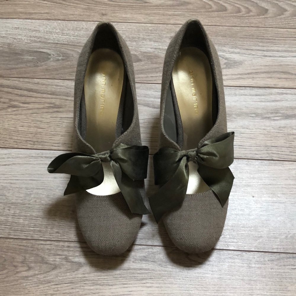 Olive Green Mary Jane Heels